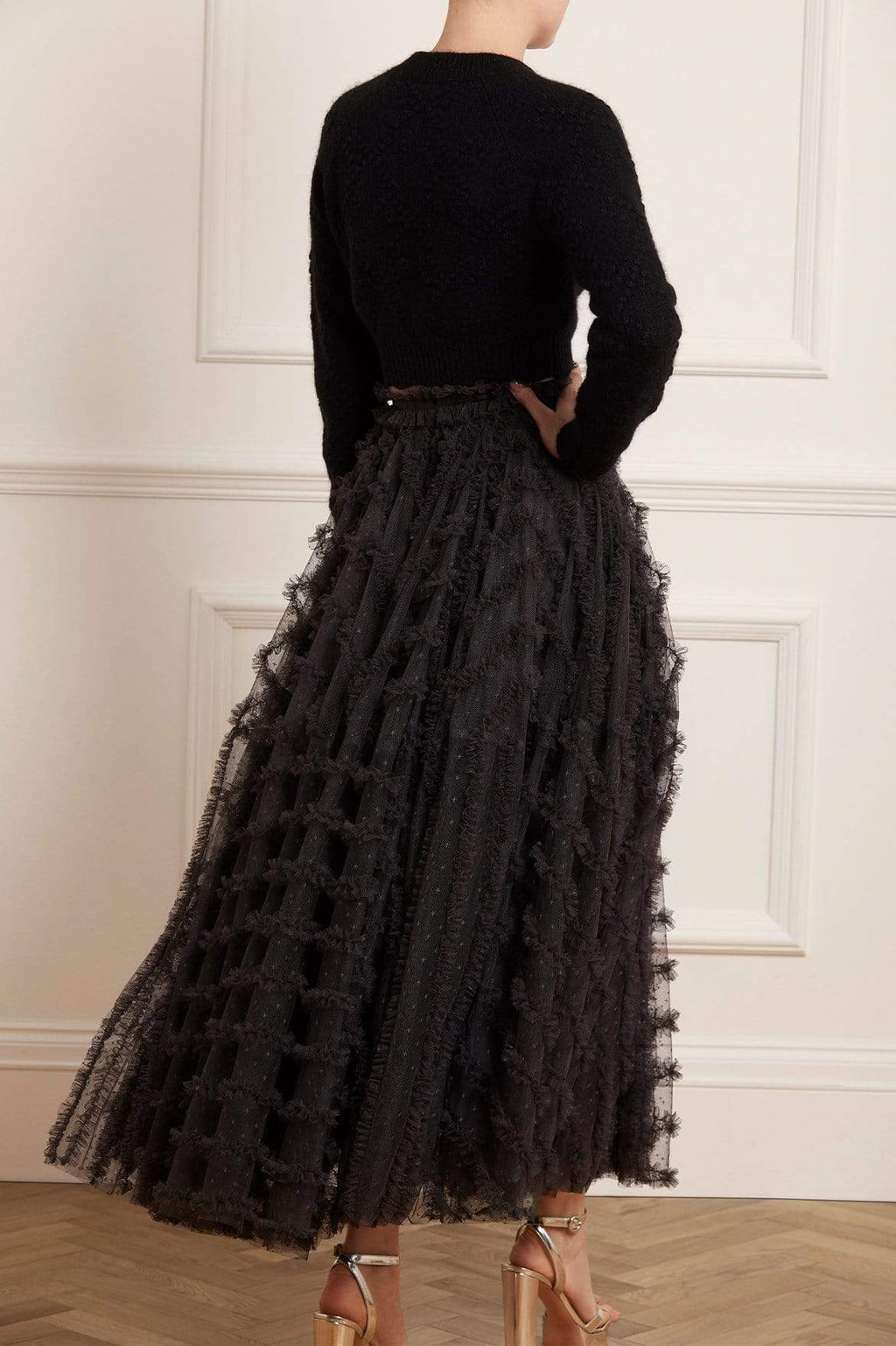 Florence Ruffle Ankle Skirt – Black ...